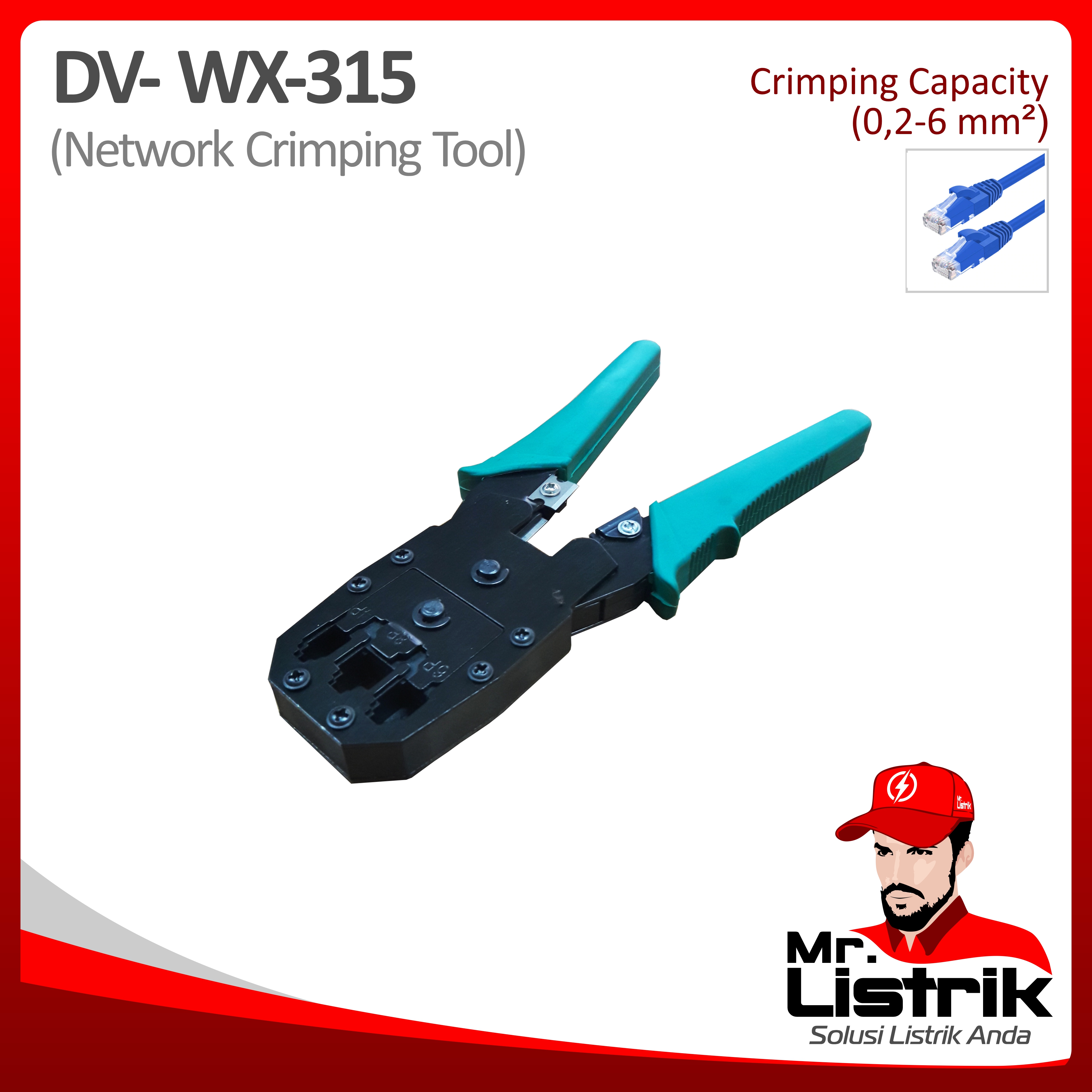 Network Crimping Tool 0.2-6mm DV WX-315